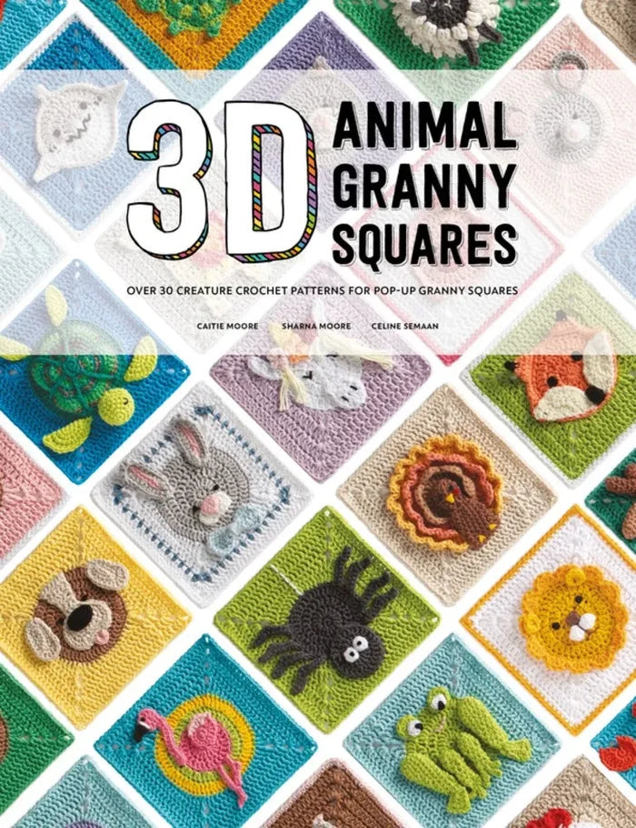 3D Animal Granny Squares by Celine Semaan, Sharna Moore & Caitie Moore