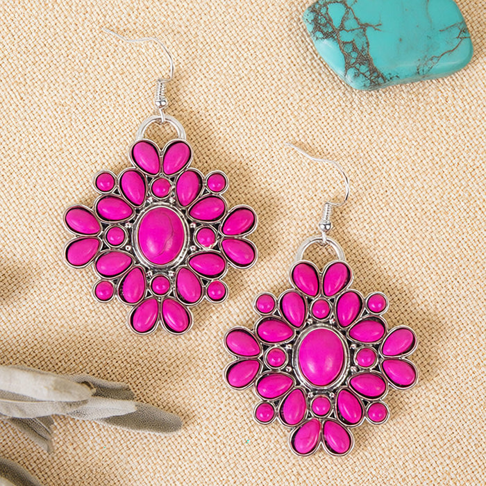 93643 - Squash Blossom Earrings - Fuchsia