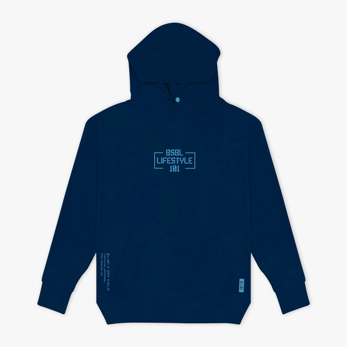 Baseball Lifestyle 101 Youth Off-Field Performance Hoodie Apparel Baseball Lifestyle 101 Navy/Light Blue Youth Small