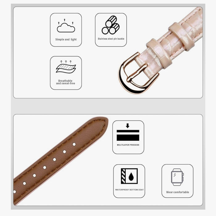 Butterfly Luxe Faux Leather Band For Apple Watch Multiple Colors Available — Butterfly Accent with SparkleIntricately designed metal butterfly charm with mini crystal embellishments that catch the...
