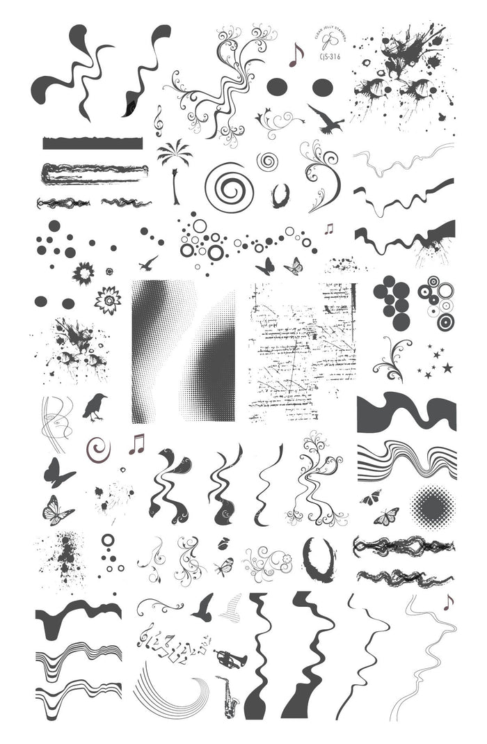 CjS-316 - Fantasia | Clear Jelly Stamping Plate