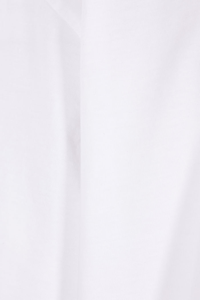 cotton t-shirt with Patchwork Satin Trompe L'Oeil print