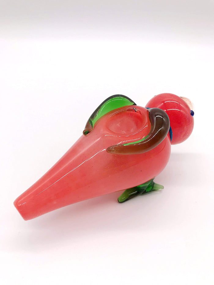 Smoke Station Hand Pipe Red Cute Parrot Hand Pipe