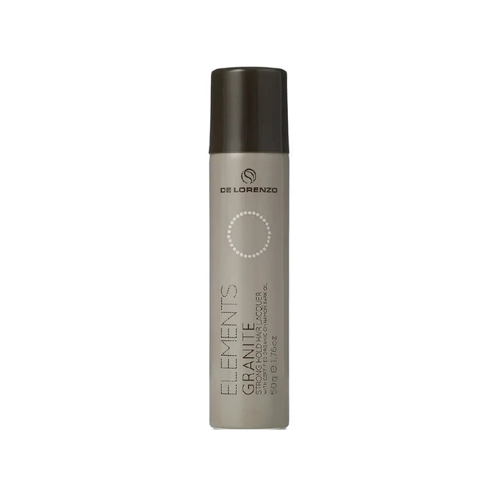 DE LORENZO ELEMENTS GRANITE STRONG HOLD HAIR LACQUER TRAVEL SIZE 50G