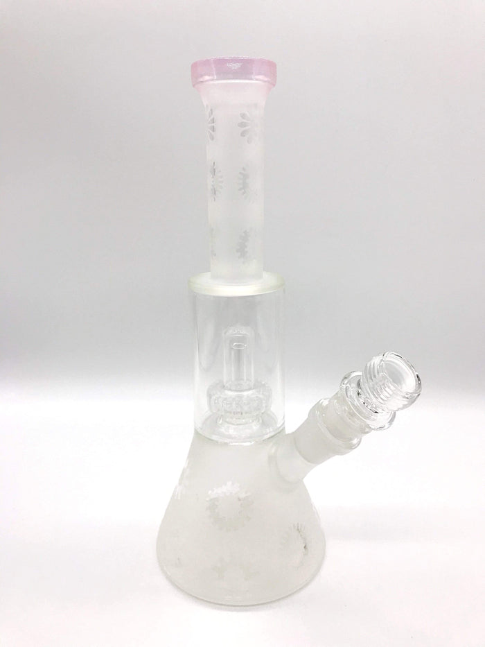 Smoke Station Water Pipe Frosted Glass Beaker with Perc