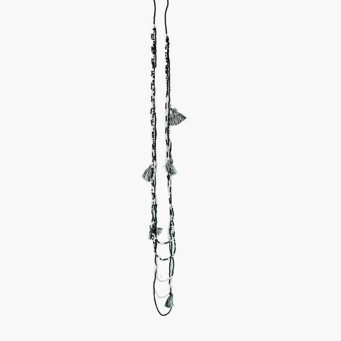 Glass Bead Necklace w/ Tassels - Guatemala