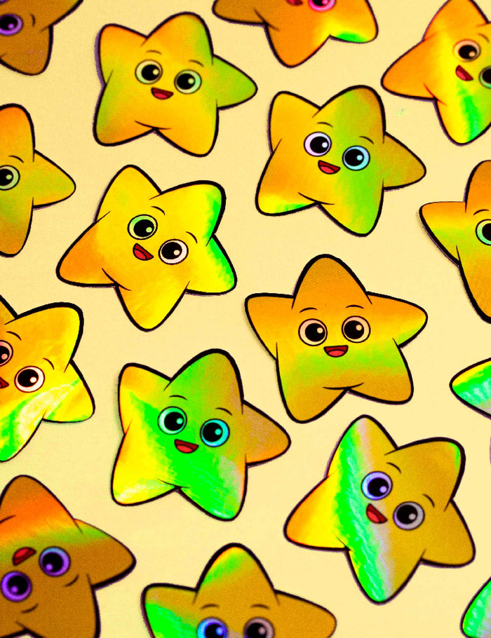 Happy Star HOLO STICKERS