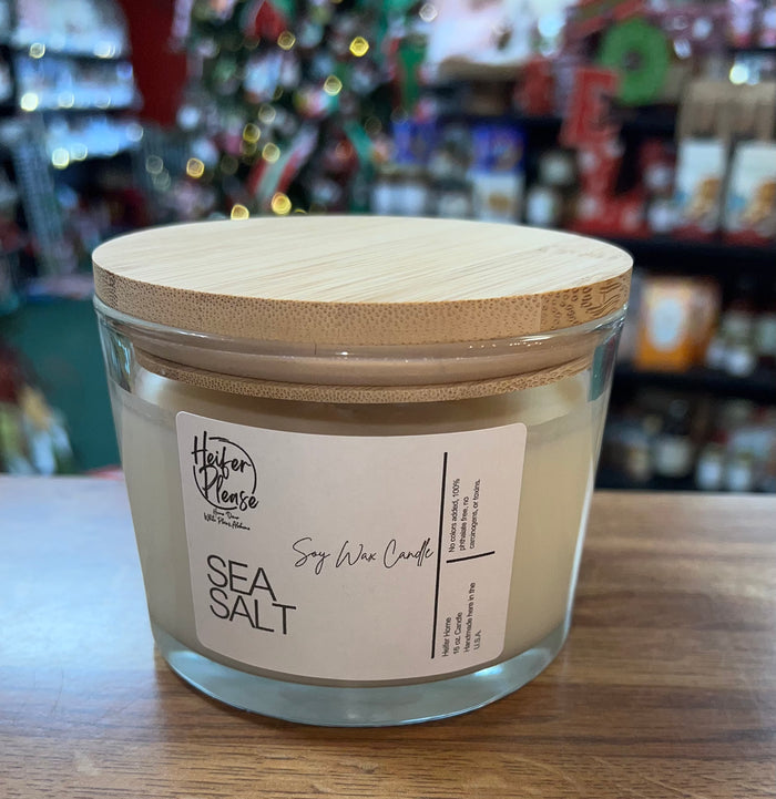 Heifer Please 3 Wick 16oz Candle: Sea Salt