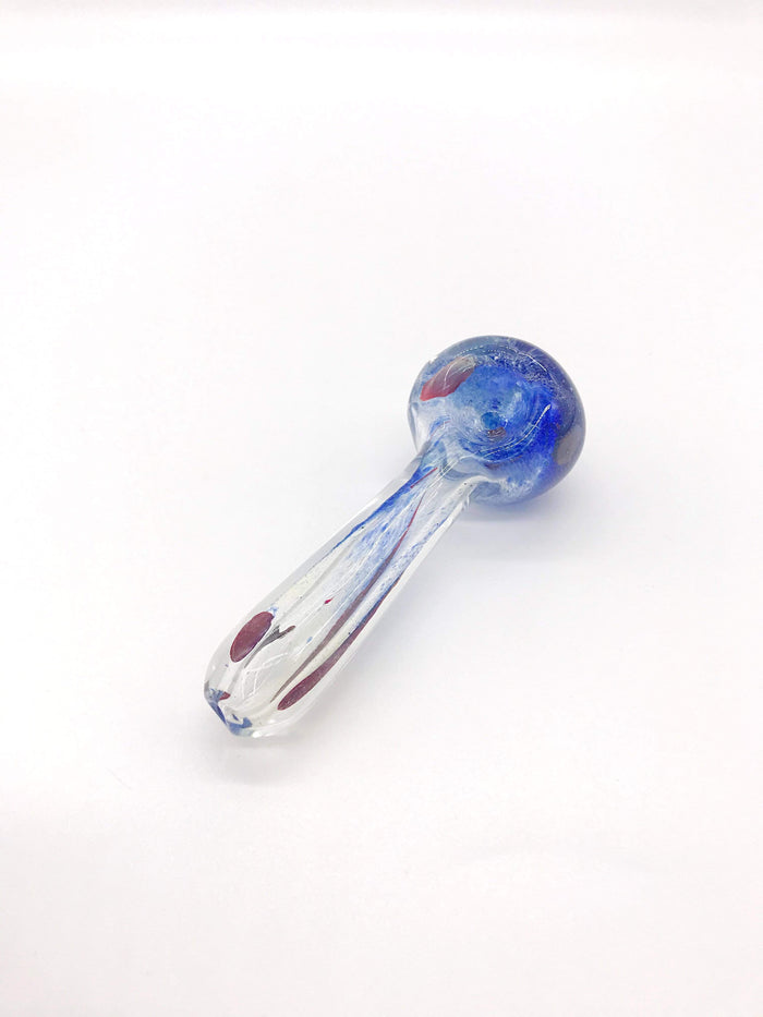 Inside out spoon pipe with blue flex
