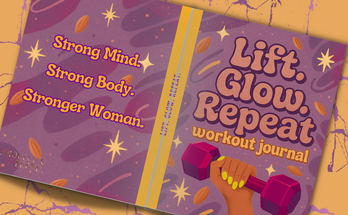 Lift. Glow. Repeat. Workout Journal