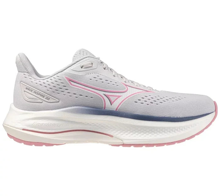 Mizuno Women's Inspire 22 Footwear Mizuno White/Pink-0013 8.5