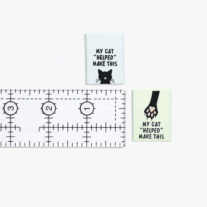My Cat "Helped" Me Make This Woven Labels
