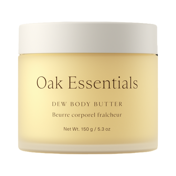 Jar of Oak Essentials Dew Body Butter on a white background