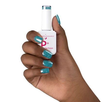 P+ Blast Off Blue, Glitter Gel Polish 10 ml