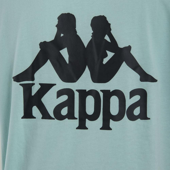 Polera Men Turquoise Logo Back Black