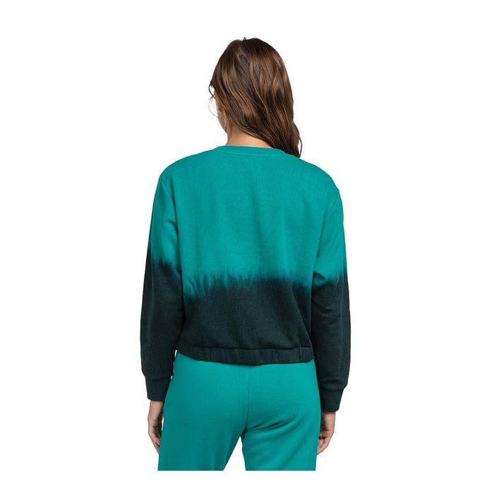 Polerón Tiedye Cropped Crew Teal Black