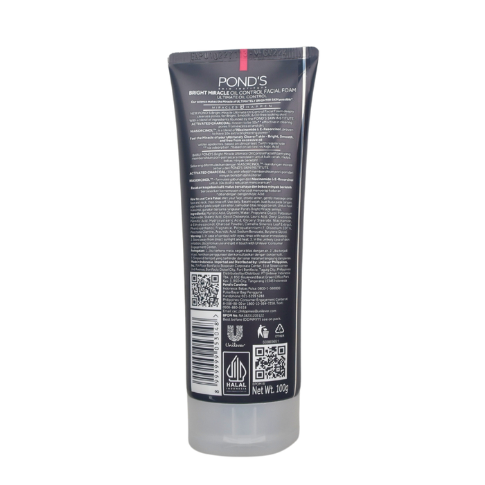 Pond'S Bright Miracle Ultimate Oil Control Facial Foam (Imported )(UI) 100g