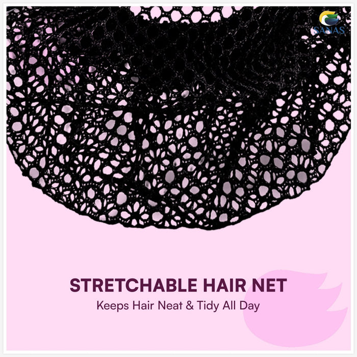 Hair bun net bow clip for women stylish hair accessories