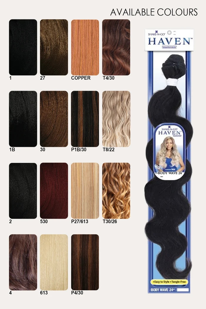 SHAKE N GO ORGANIQUE HAIR WEAVE BUNDLE HAVEN - BODY WAVE 24"