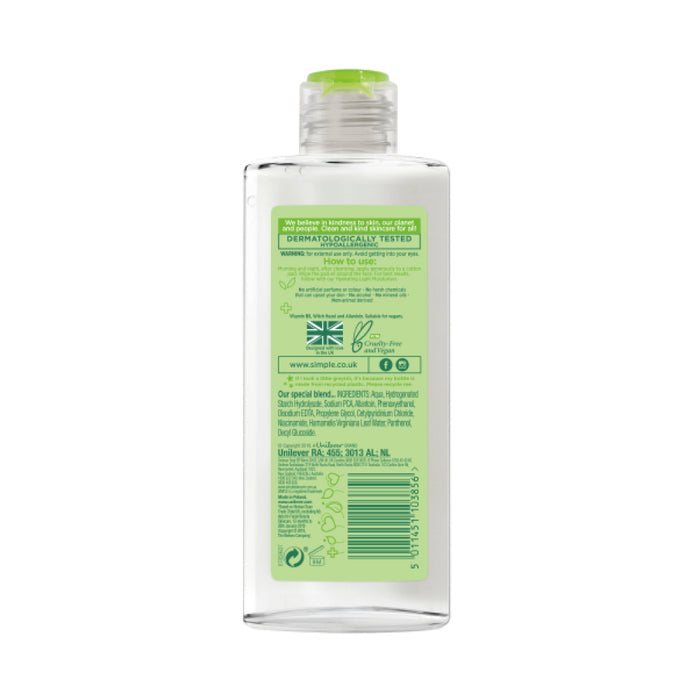 Simple Soothing Facial Toner Kind To Skin (Imported )(UI) 200ml