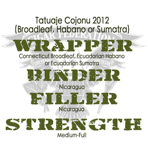Tatuaje Cojonu 2012 - Cigar Federation