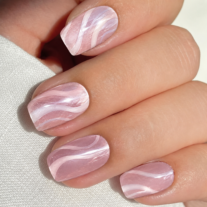Watercolor Nail Art Wraps UV Gel - Artistic Watercolor Design Semicured Nail Stickers