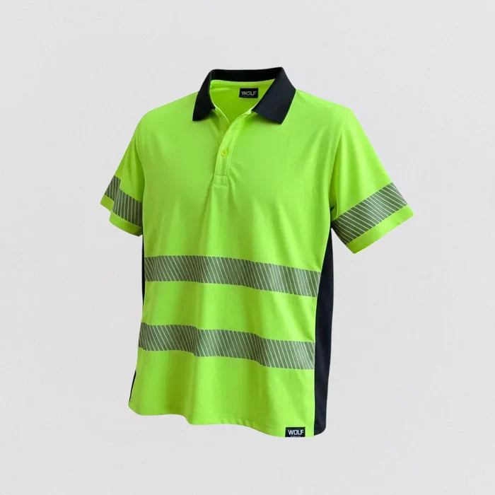 Wolf Workwear | Men's Commander Flex Hi-Viz Summer Polo