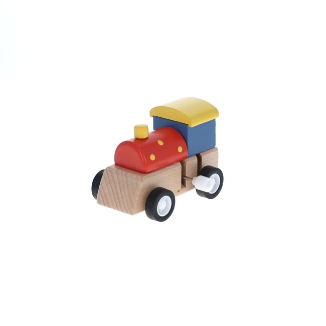 Le Petit Souk - Wooden Toy - Wind-Up Train - Side Look 2