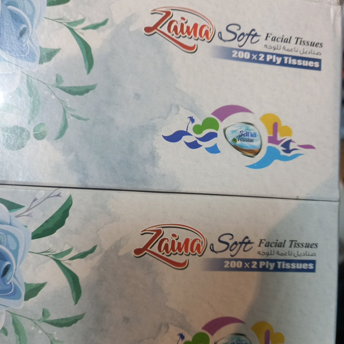 Zaina Soft Facial Tissues 200x2ply (5Box)