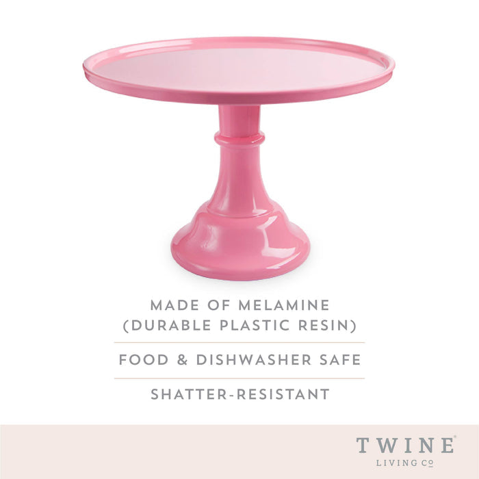11.5 inch Collapsable Melamine Cake Stand in Pink