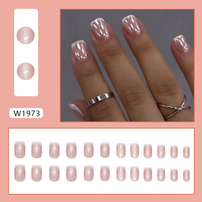 12 Sizes-24 Pcs Press On Nails W1973