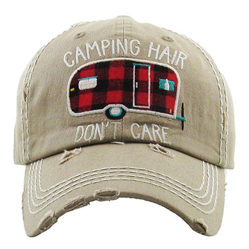 1257 - Camping Hair Don't Care Hat - Khaki
