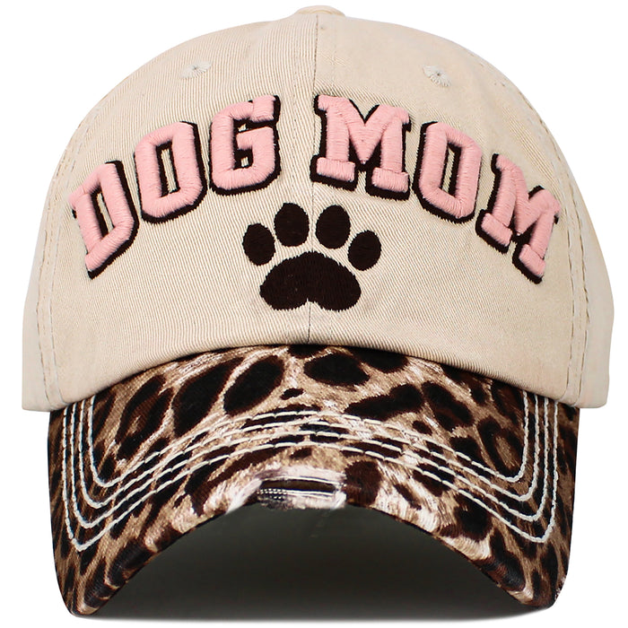 1646 - Dog Mom Hat - Leopard