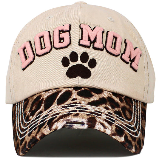 1646 - Dog Mom Hat - Leopard