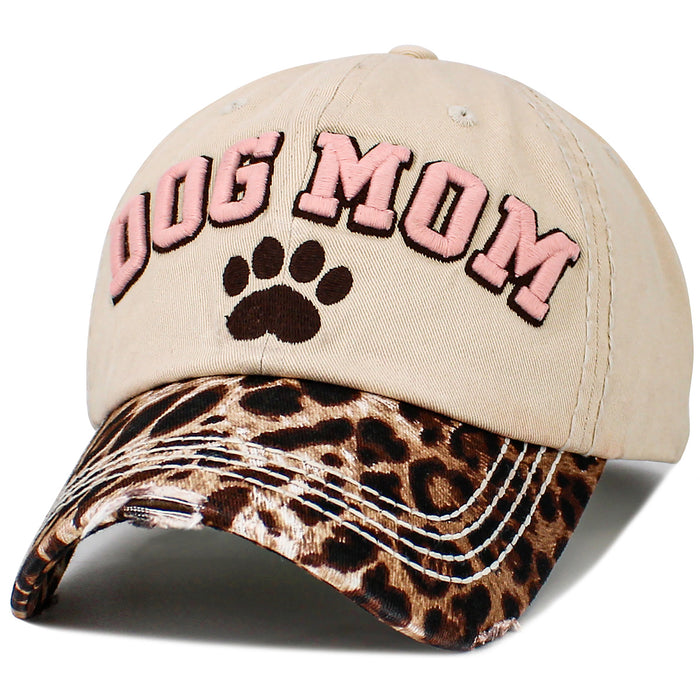 1646 - Dog Mom Hat - Leopard