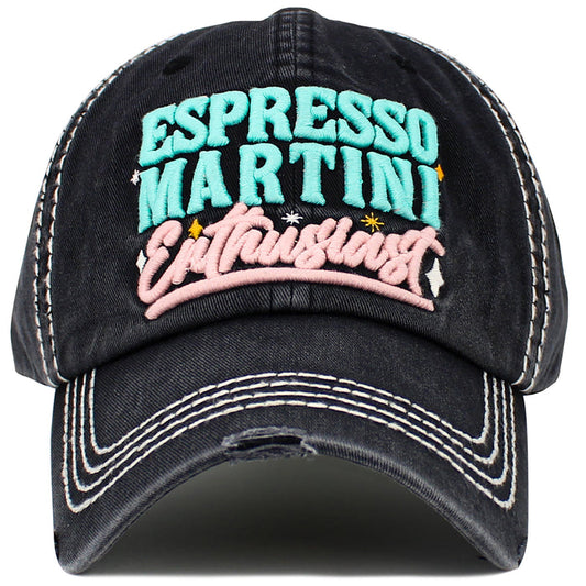 1647 - Espresso Martini Enthusiast Hat - Black
