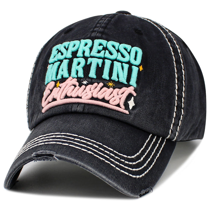 1647 - Espresso Martini Enthusiast Hat - Black