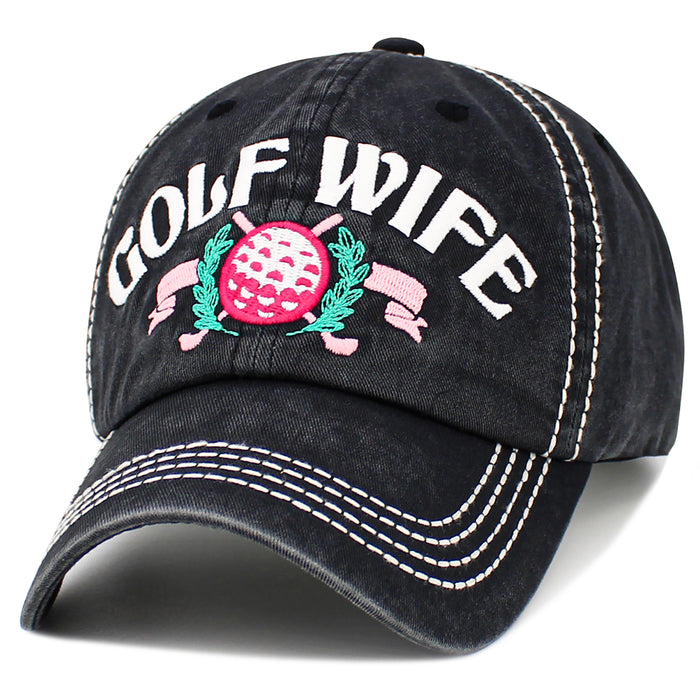 1648 - Golf Wife Hat - Black