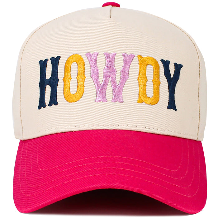 1650 - HOWDY Hat - Hot Pink