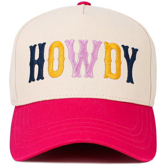 1650 - HOWDY Hat - Hot Pink