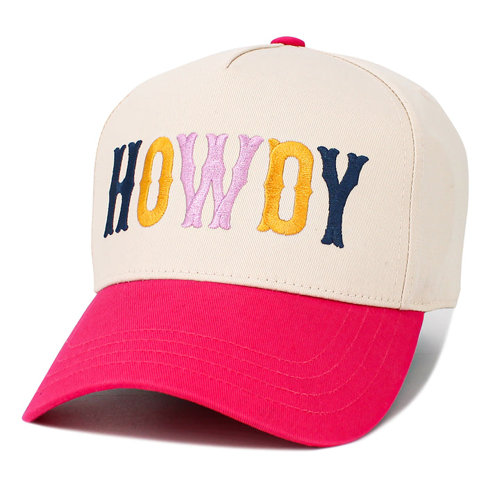 1650 - HOWDY Hat - Hot Pink