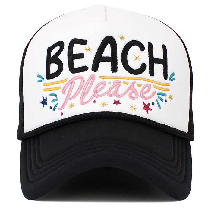 1652 - Beach Please Hat - Black
