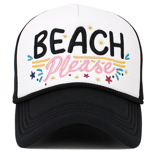 1652 - Beach Please Hat - Black