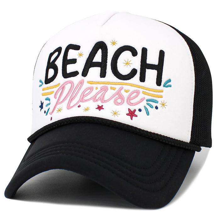 1652 - Beach Please Hat - Black