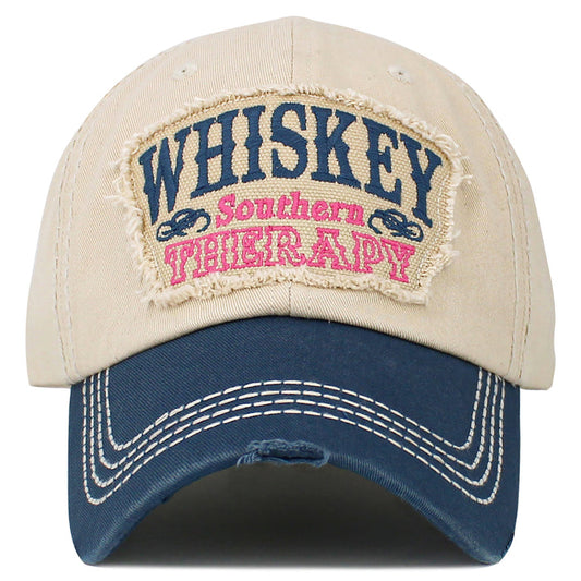 1654 - Whiskey Southern Therapy Hat - Blue