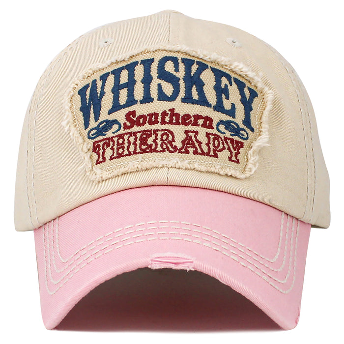 1654 - Whiskey Southern Therapy Hat - Pink