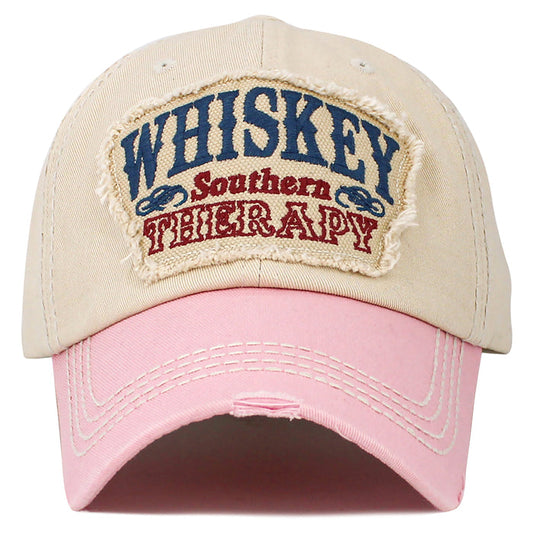 1654 - Whiskey Southern Therapy Hat - Pink