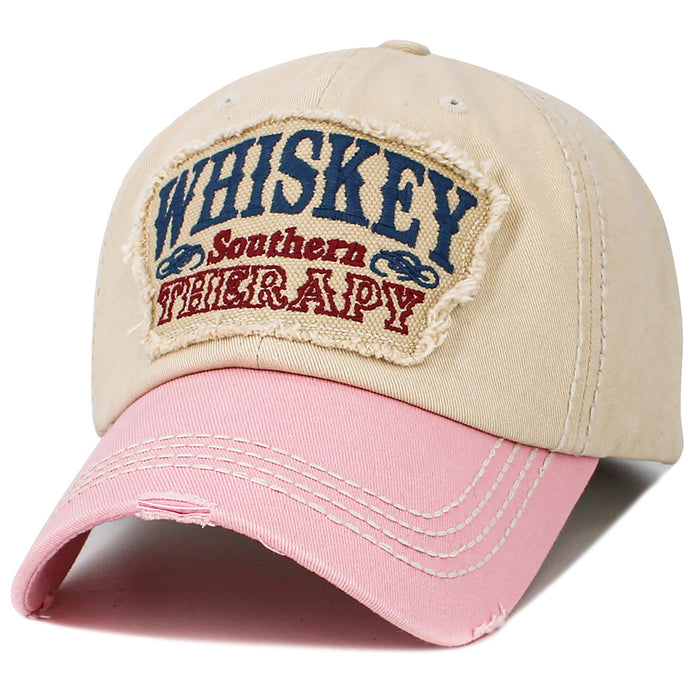 1654 - Whiskey Southern Therapy Hat - Pink