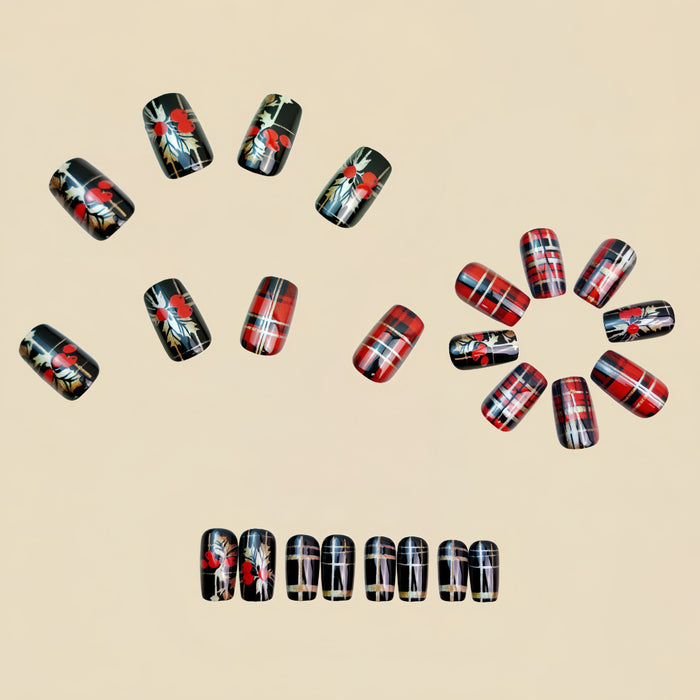 24pcs/Set Press On Nails Y1313