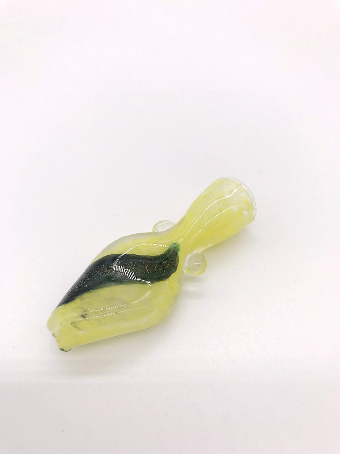 Smoke Station Hand Pipe Yellow 2.5” Dichro Mini Chillum Hand Pipe